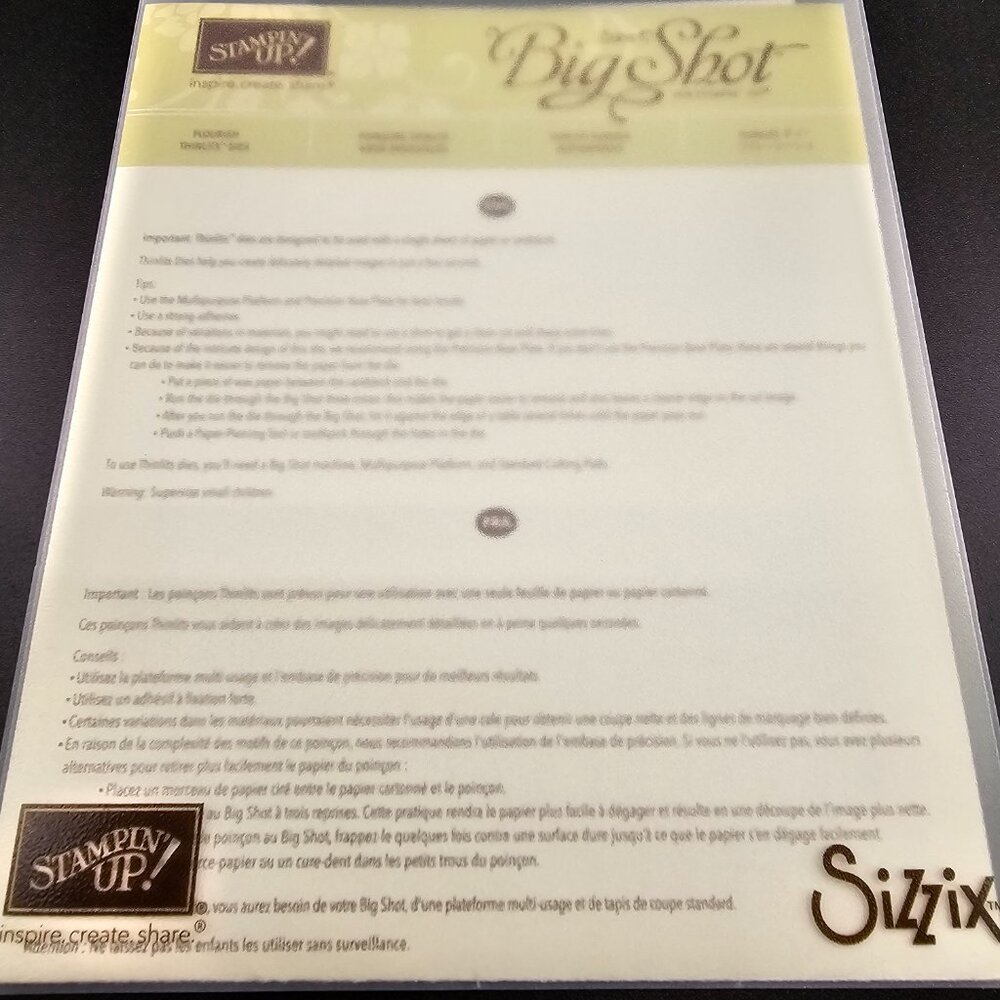 Stampin' Up Sizzix Big Shot Flourish Thinlit Dies